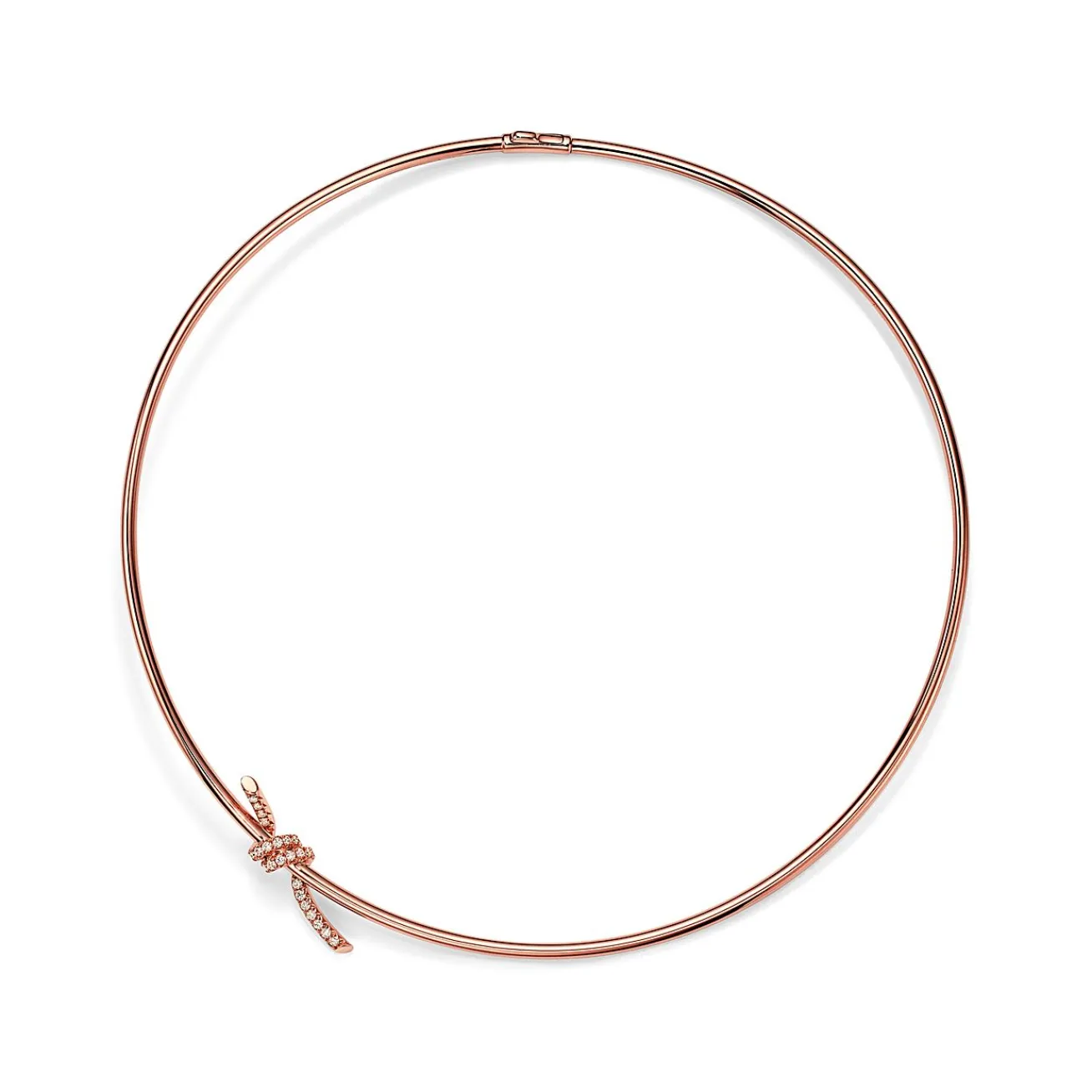 Tiffany & Co. Tiffany Knot Necklace in Rose Gold with Diamonds | ^ Necklaces & Pendants|Rose Gold Jewelry