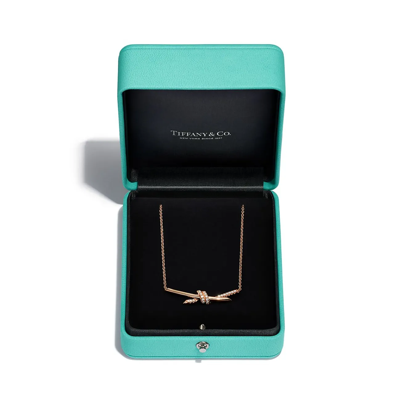 Tiffany & Co. Tiffany Knot Pendant in Rose Gold with Diamonds | ^ Necklaces & Pendants|Gifts for Her