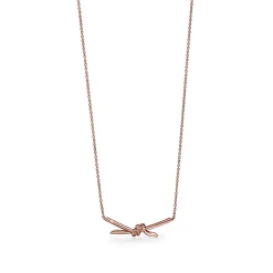 Tiffany & Co. Tiffany Knot Pendant in Rose Gold with Pink Sapphires | ^ Necklaces & Pendants|Gifts for Her