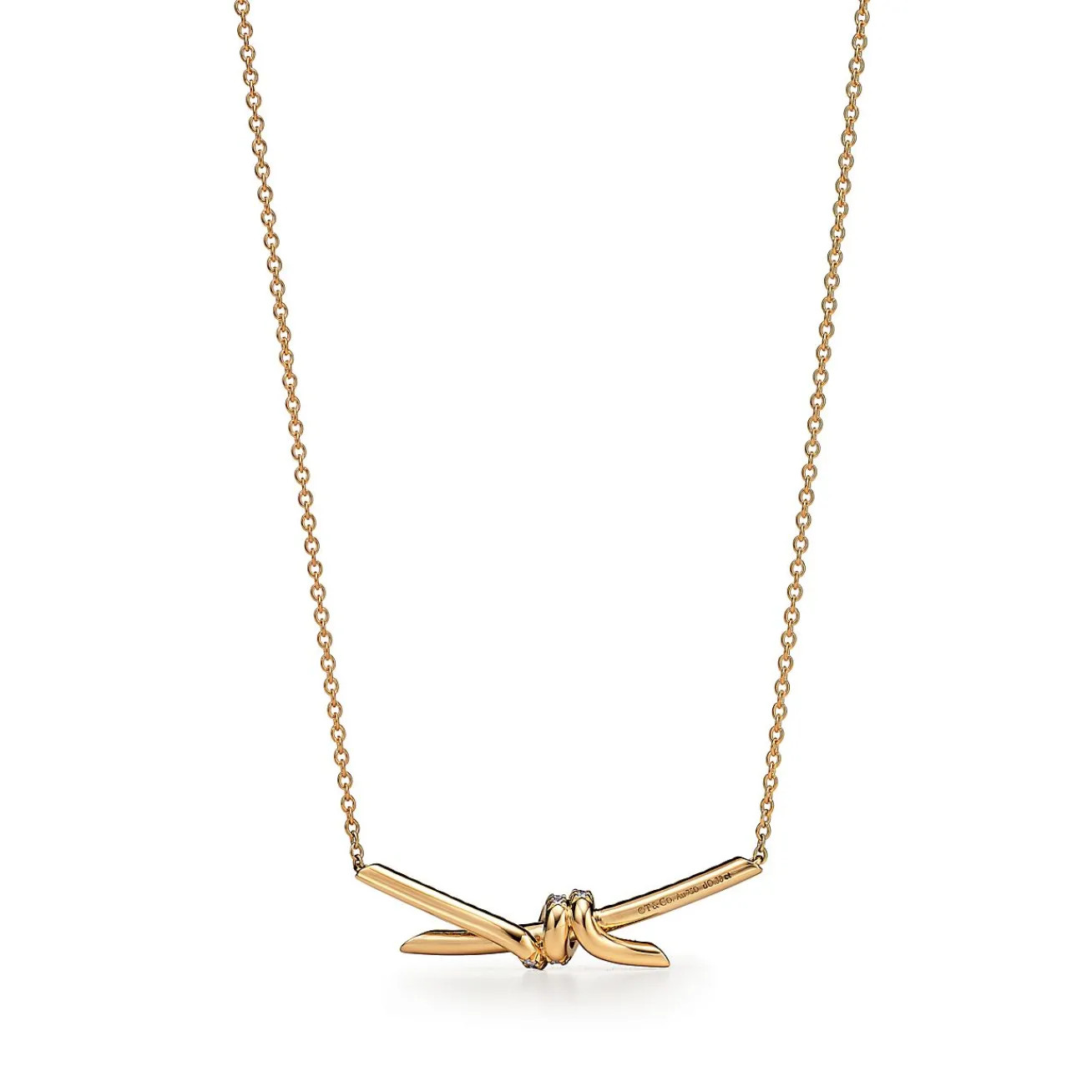Tiffany & Co. Tiffany Knot Pendant in Yellow Gold with Diamonds | ^ Necklaces & Pendants|Gold Jewelry