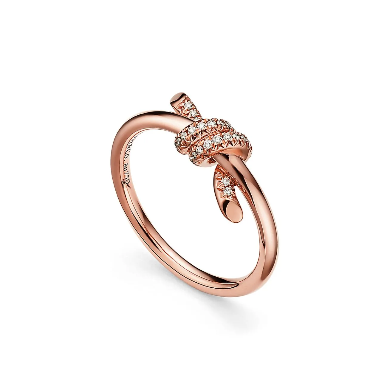 Tiffany & Co. Tiffany Knot Ring in Rose Gold with Diamonds | ^ Rings|Rose Gold Jewelry