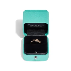 Tiffany & Co. Tiffany Knot Ring in Rose Gold with Diamonds | ^ Rings|Rose Gold Jewelry
