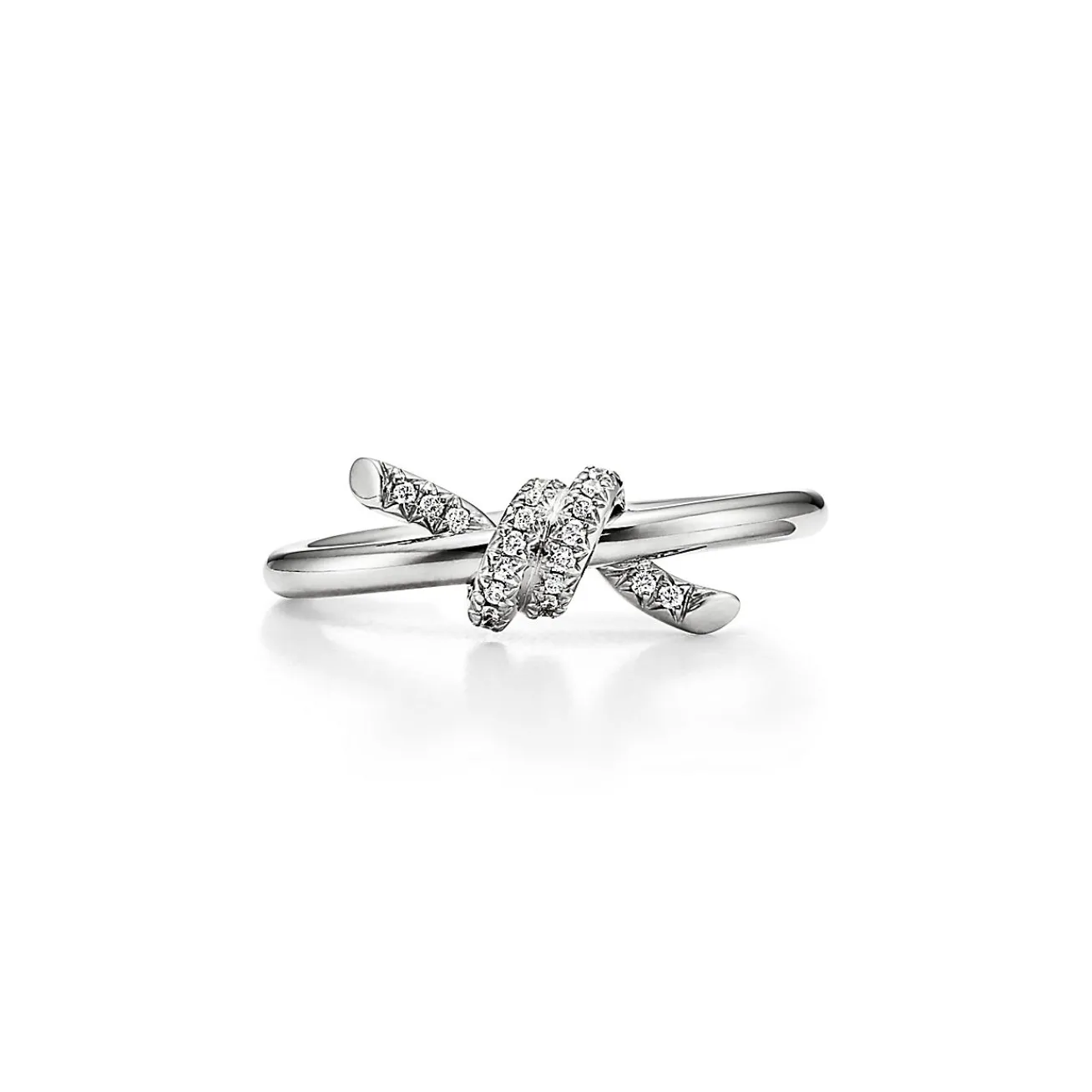 Tiffany & Co. Tiffany Knot Ring in White Gold with Diamonds | ^ Rings|Diamond Jewelry