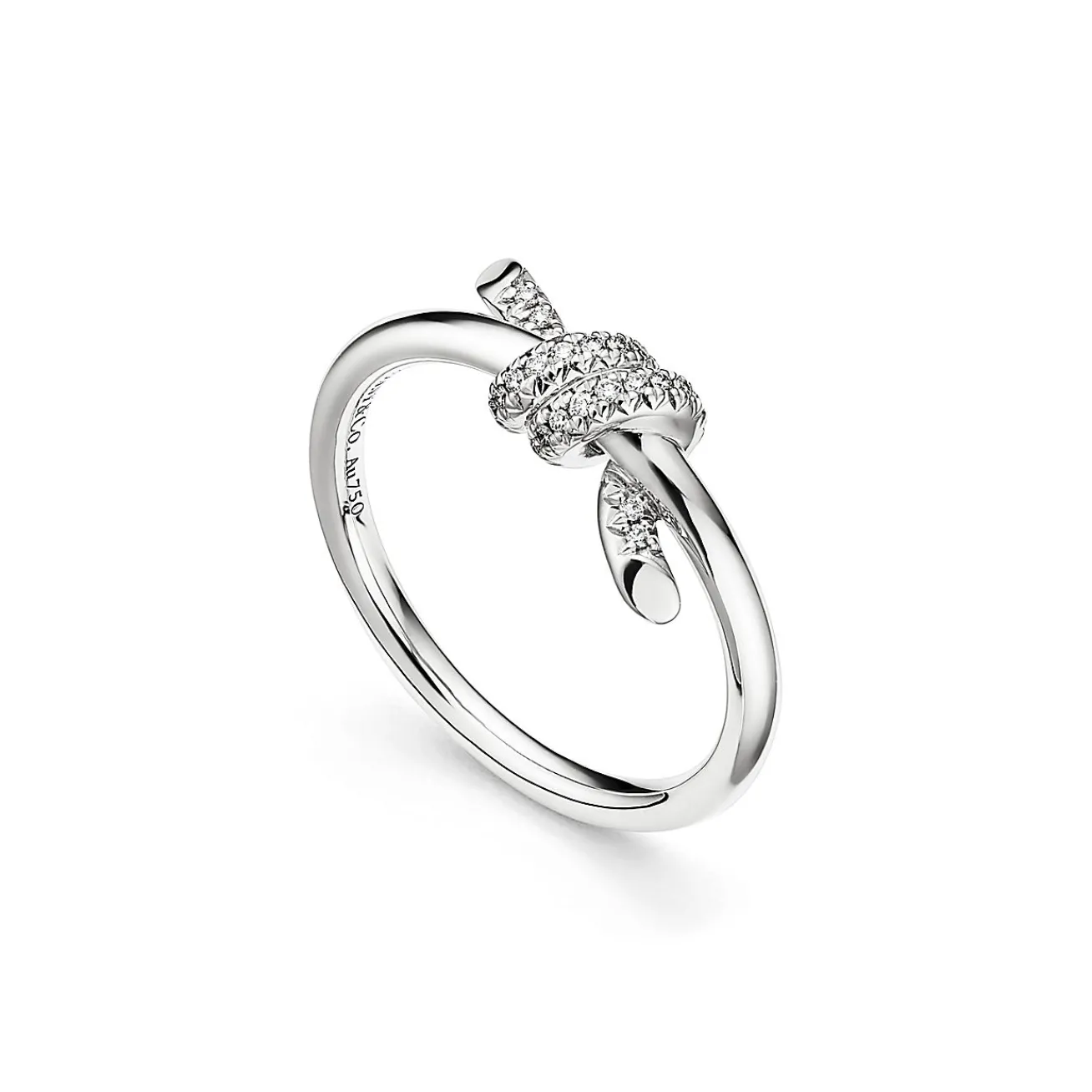 Tiffany & Co. Tiffany Knot Ring in White Gold with Diamonds | ^ Rings|Diamond Jewelry