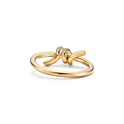 Tiffany & Co. Tiffany Knot Ring in Yellow Gold with Diamonds | ^ Rings|Gifts for Her