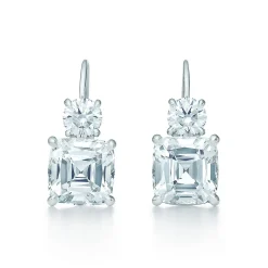 Tiffany & Co. Tiffany Legacy® earrings in platinum with diamonds. | ^ Platinum Jewelry|Diamond Jewelry