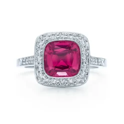 Tiffany & Co. Tiffany Legacy® red spinel ring in platinum with diamonds. | ^ Platinum Jewelry|Diamond Jewelry