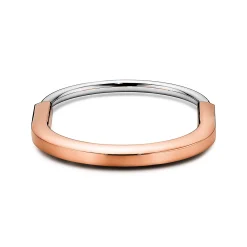 Tiffany & Co. Tiffany Lock Bangle in Rose and White Gold | ^ Bracelets|Gifts for Her