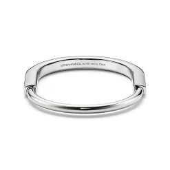 Tiffany & Co. Tiffany Lock Bangle in White Gold with Diamond Accents | ^ Bracelets|Men's Jewelry