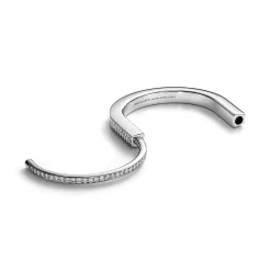 Tiffany & Co. Tiffany Lock Bangle in White Gold with Full Pavé Diamonds | ^ Bracelets|Men's Jewelry