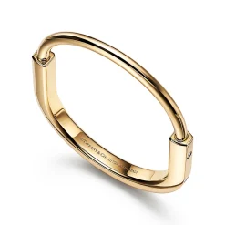 Tiffany & Co. Tiffany Lock Bangle in Yellow Gold with Diamond Accents | ^ Bracelets|Men's Jewelry