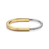 Tiffany & Co. Tiffany Lock Bangle in Yellow and White Gold with Half Pavé Diamonds | ^ Bracelets|Men's Jewelry