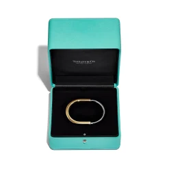 Tiffany & Co. Tiffany Lock Bangle in Yellow and White Gold | ^ Bracelets|Gifts for Her