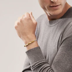 Tiffany & Co. Tiffany Lock Bangle in Yellow and White Gold | ^ Bracelets|Gifts for Her