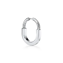 Tiffany & Co. Tiffany Lock Earrings in White Gold with Diamonds, Medium | ^ Earrings|Gifts for Her
