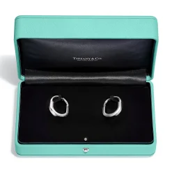 Tiffany & Co. Tiffany Lock Earrings in White Gold with Diamonds, Medium | ^ Earrings|Gifts for Her