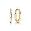 Tiffany & Co. Tiffany Lock Earrings in Yellow Gold with Diamonds, Medium | ^ Earrings|Gifts for Her