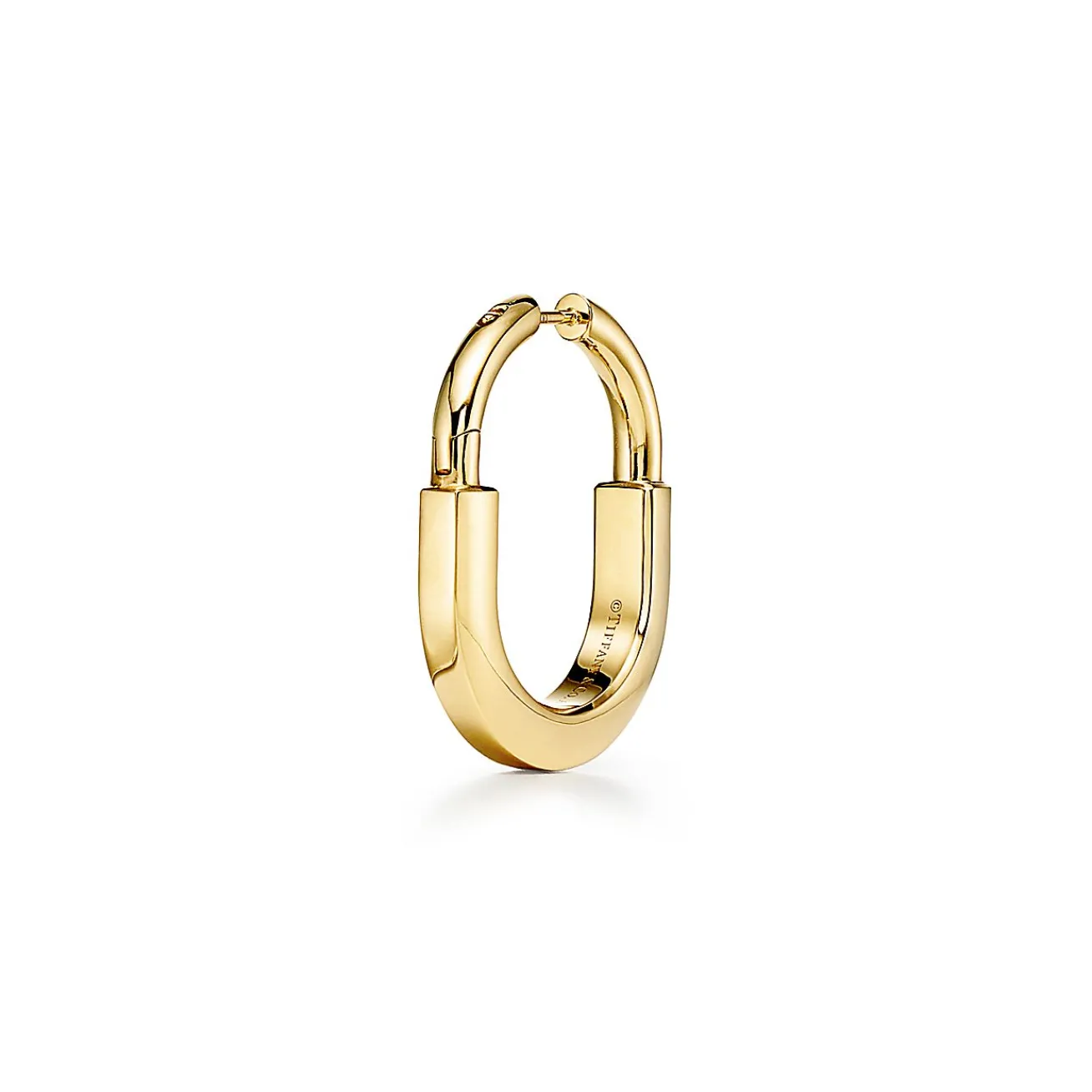 Tiffany & Co. Tiffany Lock Earrings in Yellow Gold with Diamonds, Medium | ^ Earrings|Gifts for Her