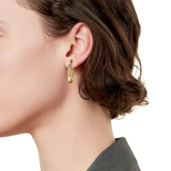 Tiffany & Co. Tiffany Lock Earrings in Yellow Gold with Diamonds, Medium | ^ Earrings|Gifts for Her