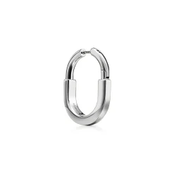 Tiffany & Co. Tiffany Lock Earrings in White Gold, Medium | ^ Earrings|Hoop Earrings