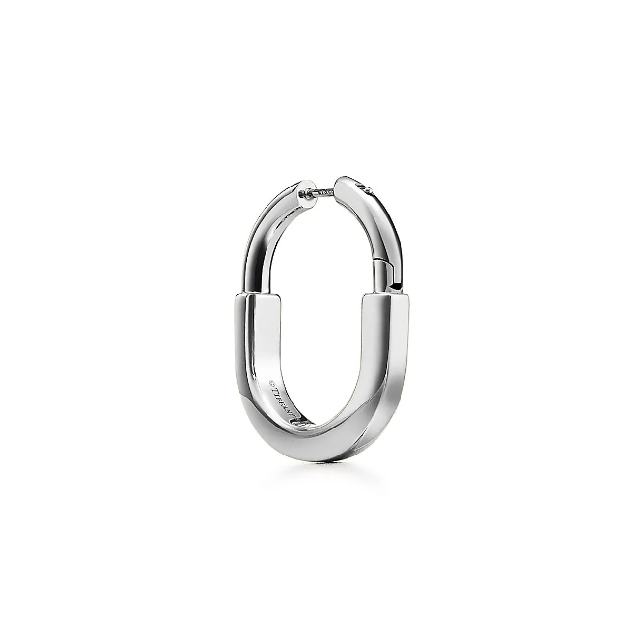 Tiffany & Co. Tiffany Lock Earrings in White Gold, Medium | ^ Earrings|Hoop Earrings