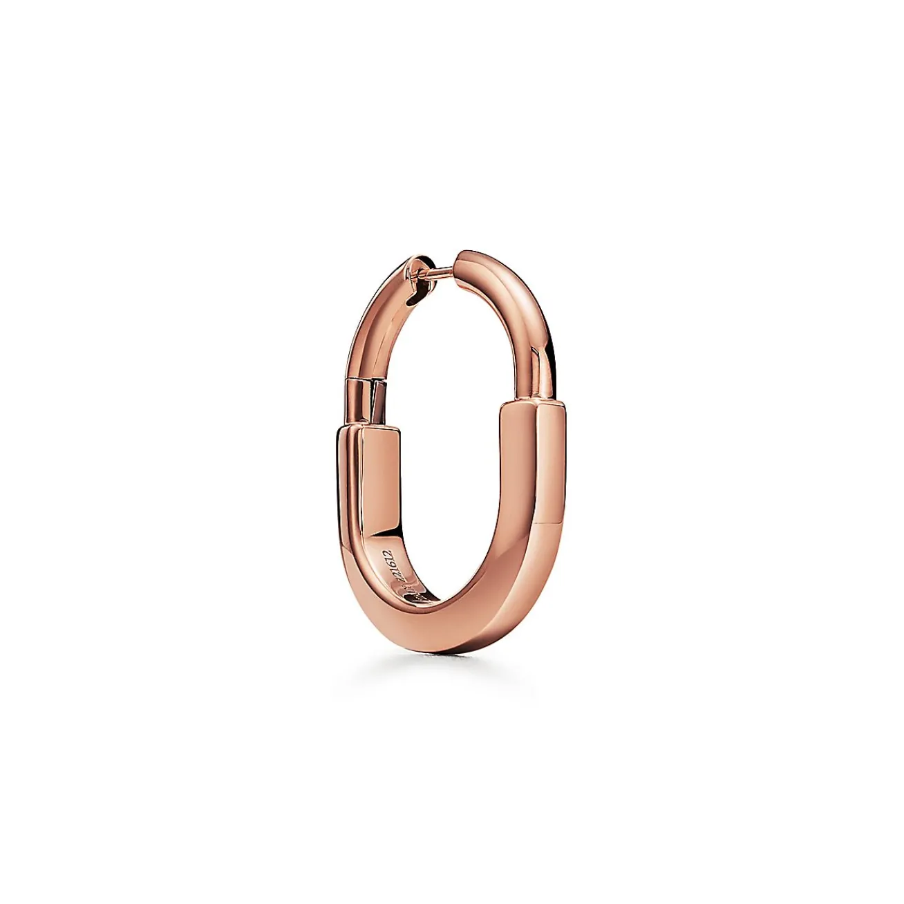 Tiffany & Co. Tiffany Lock Earrings in Rose Gold, Medium | ^ Earrings|Hoop Earrings