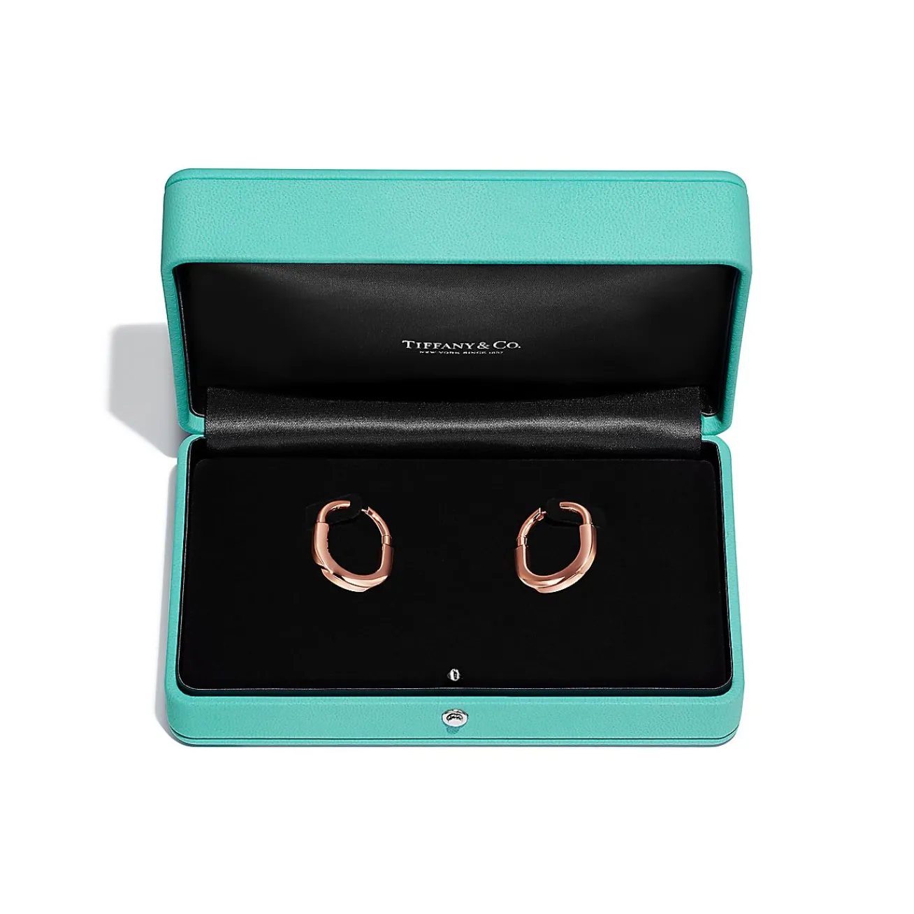 Tiffany & Co. Tiffany Lock Earrings in Rose Gold, Medium | ^ Earrings|Hoop Earrings