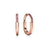 Tiffany & Co. Tiffany Lock Medium Earrings in Rose Gold with Pink Sapphires | ^ Earrings|New Jewelry
