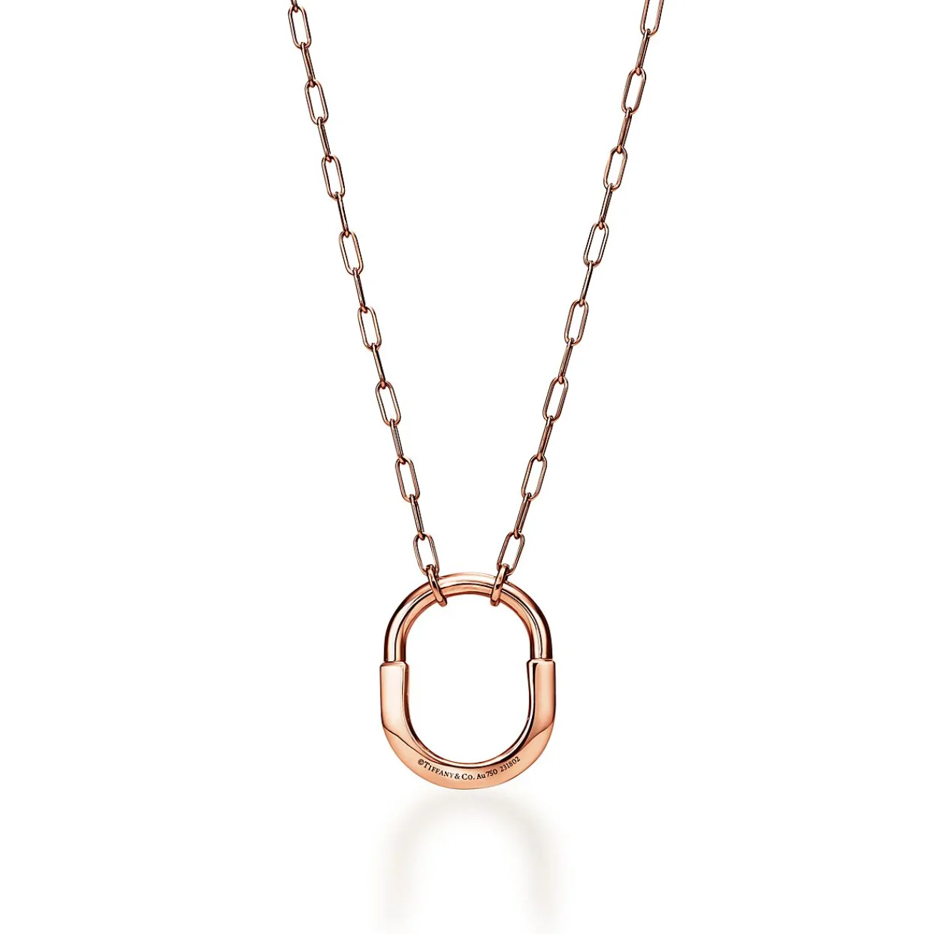 Tiffany & Co. Tiffany Lock Pendant in Rose Gold, Medium | ^ Necklaces & Pendants|Rose Gold Jewelry