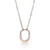 Tiffany & Co. Tiffany Lock Pendant in Rose Gold with Diamonds, Large | ^ Necklaces & Pendants|Rose Gold Jewelry
