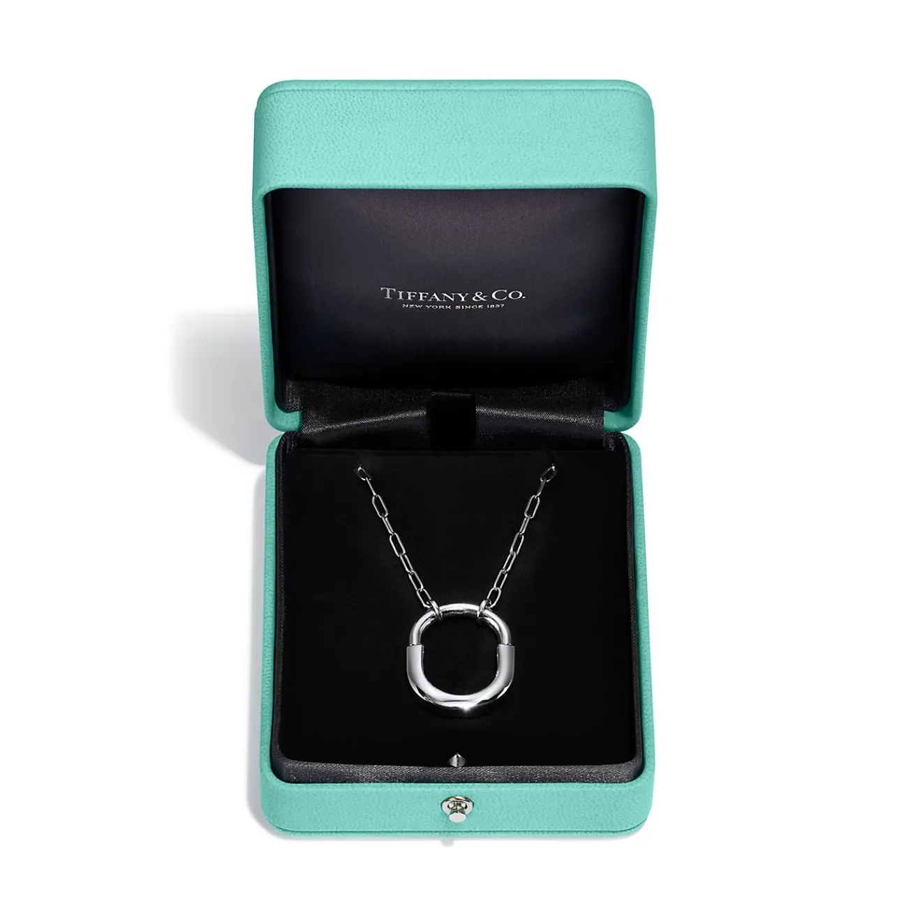 Tiffany & Co. Tiffany Lock Pendant in White Gold, Medium | ^ Necklaces & Pendants|Tiffany Lock