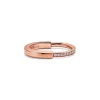 Tiffany & Co. Tiffany Lock Ring in Rose Gold with Diamonds | ^ Rings|Stacking Rings