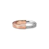 Tiffany & Co. Tiffany Lock Ring in Rose and White Gold with Diamonds | ^ Rings|Stacking Rings