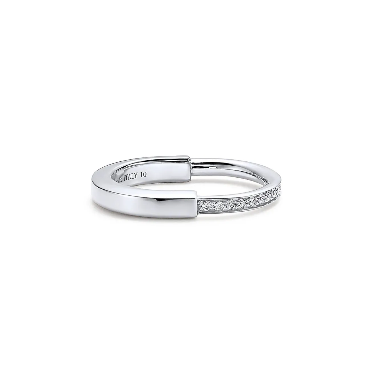 Tiffany & Co. Tiffany Lock Ring in White Gold with Diamonds | ^ Rings|Gifts for Her