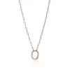 Tiffany & Co. Tiffany Lock Small Pendant in Rose Gold with Pink Sapphires | ^ Necklaces & Pendants|Gifts for Her