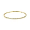 Tiffany & Co. Tiffany Metro hinged bangle in 18k gold with diamonds, medium. | ^ Bracelets|Gold Jewelry