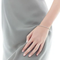 Tiffany & Co. Tiffany Metro hinged bangle in 18k white gold with diamonds, large. | ^ Bracelets|Dainty Jewelry