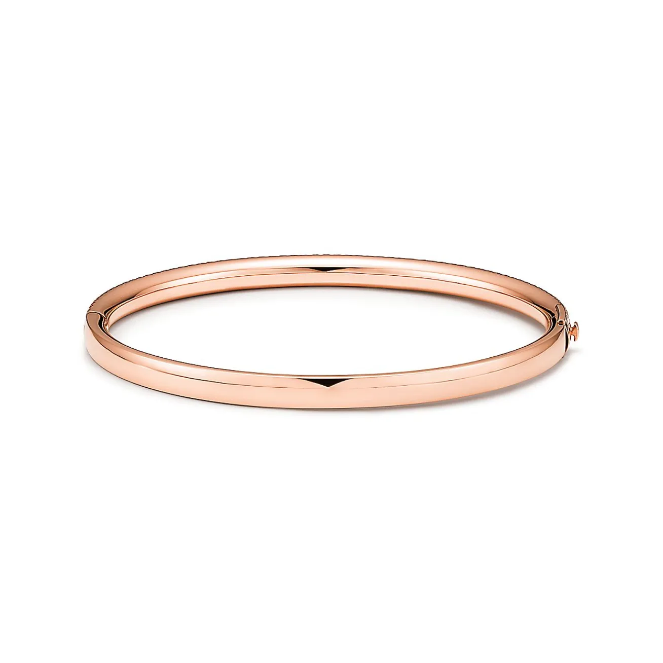 Tiffany & Co. Tiffany Metro Three-row Hinged Bangle in Rose Gold with Diamonds | ^ Bracelets|Rose Gold Jewelry