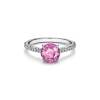 Tiffany & Co. Tiffany Novo® Round Pink Sapphire Ring in Platinum with Pavé Diamonds | ^ Rings