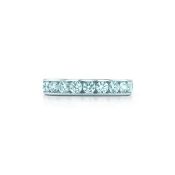 Tiffany & Co. Tiffany® Setting Wedding Band in Platinum with a Full Circle of Diamonds, 4 mm | ^Women Rings|Platinum Jewelry