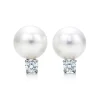 Tiffany & Co. Tiffany Signature® Pearls earrings in 18k white gold with pearls and diamonds. | ^ Earrings|Diamond Jewelry