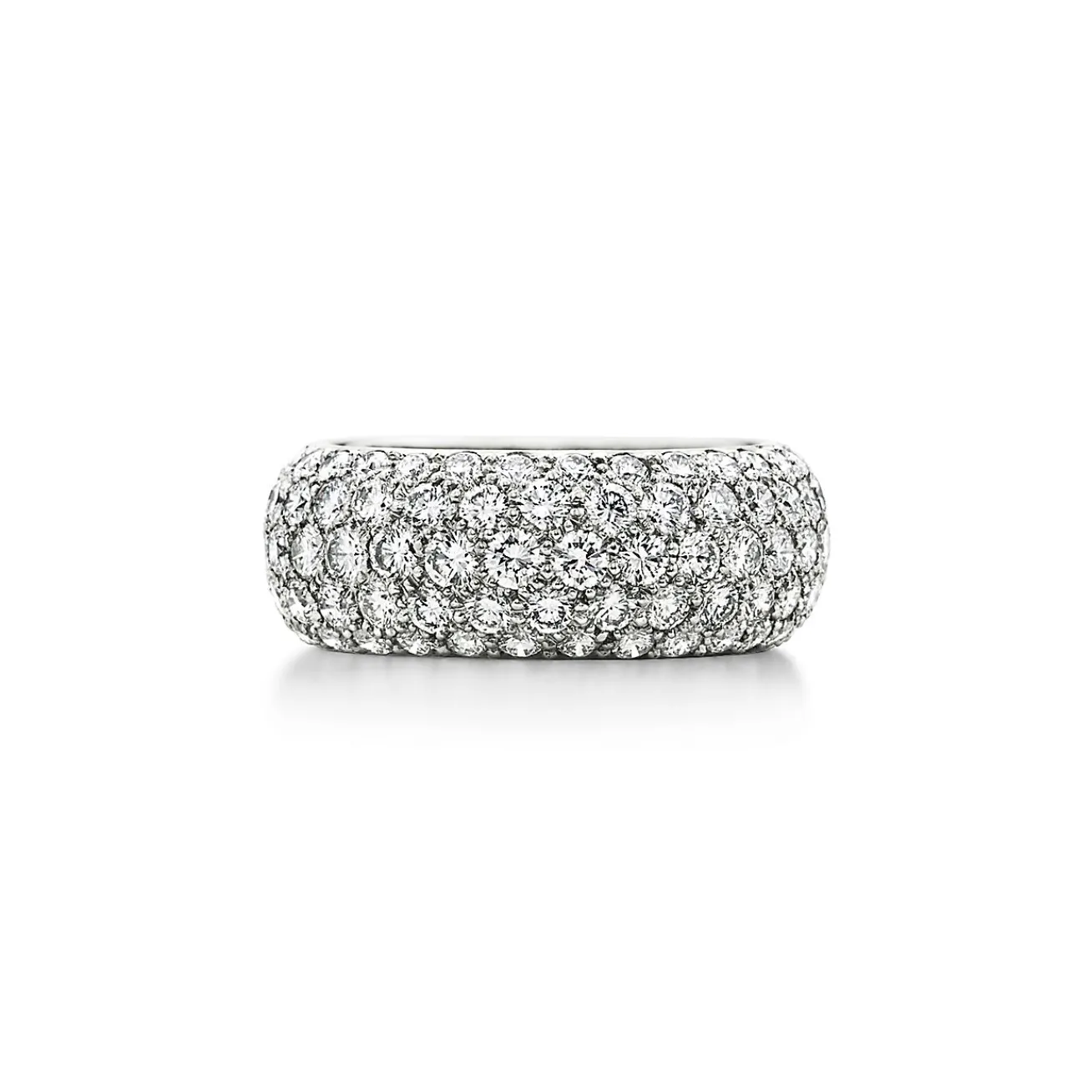 Tiffany & Co. Tiffany Soleste® Band Ring in Platinum with Diamonds | ^Women Rings|Stacking Rings