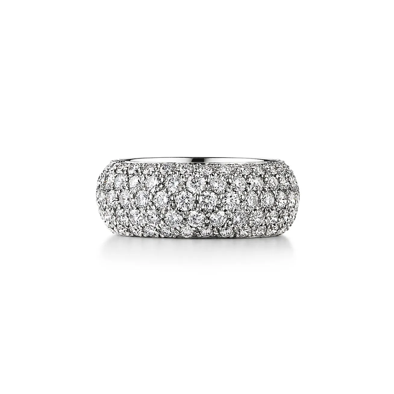 Tiffany & Co. Tiffany Soleste® Band Ring in Platinum with Diamonds | ^Women Rings|Stacking Rings
