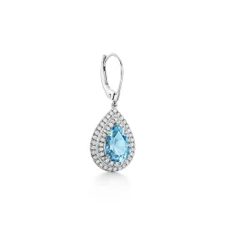 Tiffany & Co. Tiffany Soleste® earrings in platinum with diamonds and aquamarines. | ^ Earrings|Platinum Jewelry