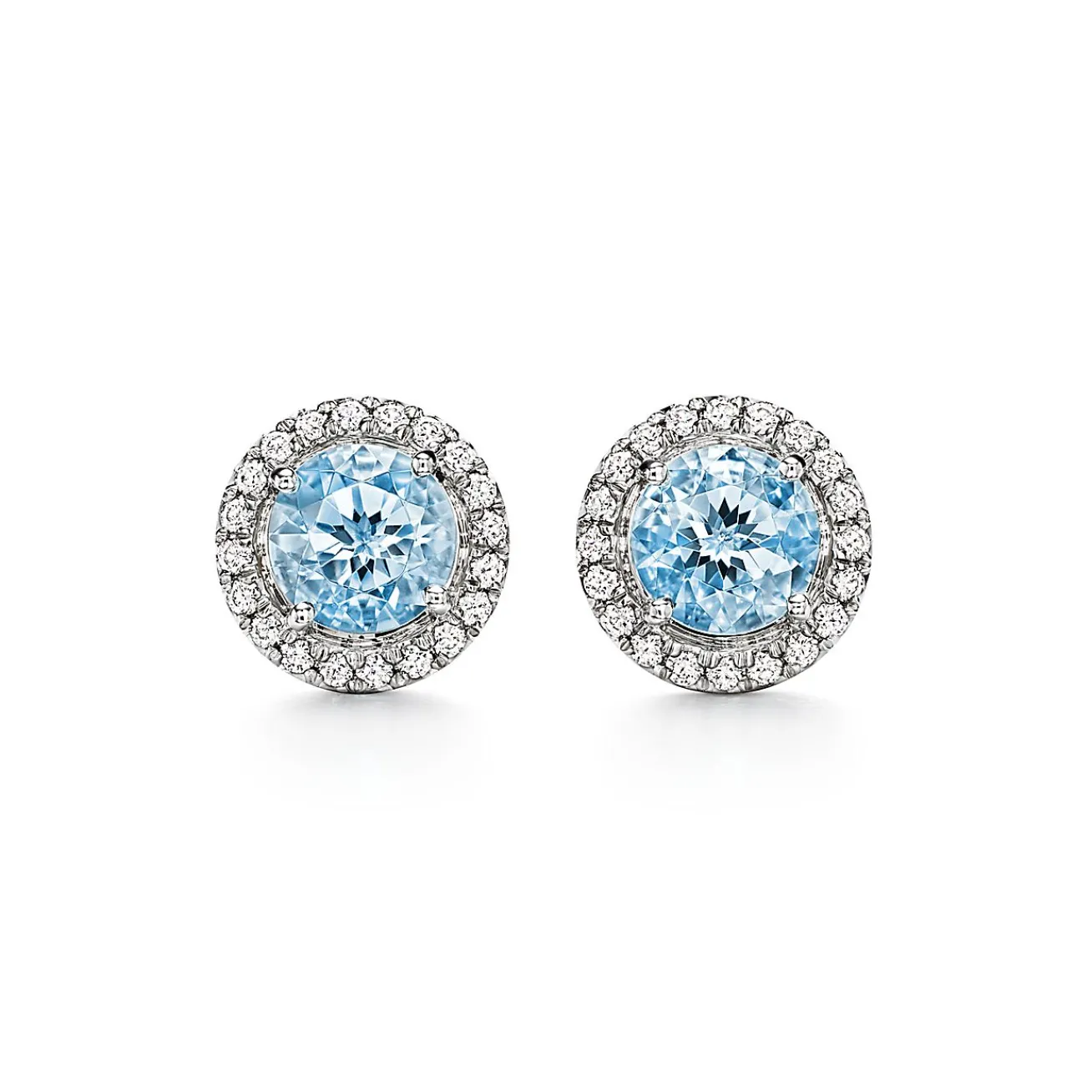 Tiffany & Co. Tiffany Soleste® earrings in platinum with aquamarines and diamonds. | ^ Earrings|Gifts for Her