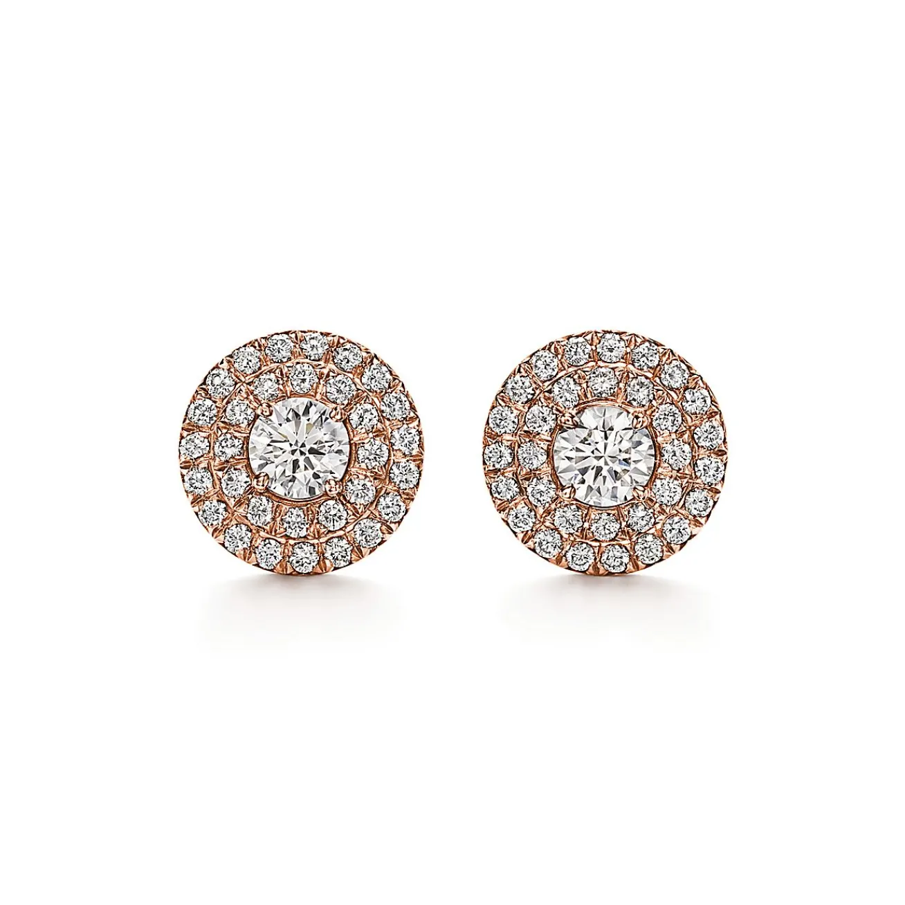 Tiffany & Co. Tiffany Soleste® earrings in 18k rose gold with diamonds. | ^ Earrings|Rose Gold Jewelry