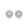 Tiffany & Co. Tiffany Soleste® earrings in platinum with round brilliant diamonds. | ^ Earrings|Dainty Jewelry