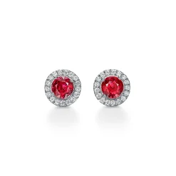 Tiffany & Co. Tiffany Soleste® earrings with rubies and diamonds. | ^ Earrings|Colored Gemstone Jewelry