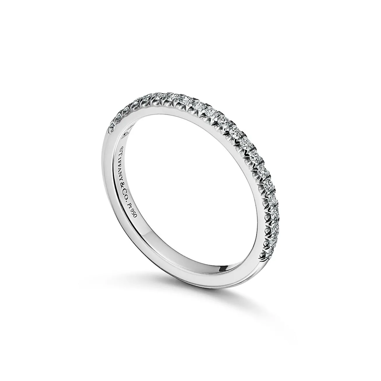 Tiffany & Co. Tiffany Soleste® Half Eternity Ring in Platinum with Diamonds | ^Women Rings|Dainty Jewelry
