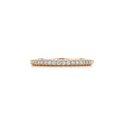 Tiffany & Co. Tiffany Soleste® Half Eternity Ring in Rose Gold with Diamonds | ^Women Rings|Stacking Rings